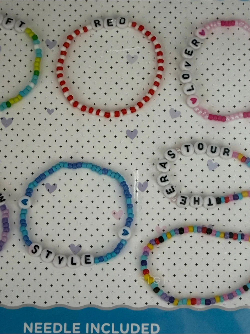 Beginners Kids Beaded Bracelet Kit - Multicolor & Pink Accent